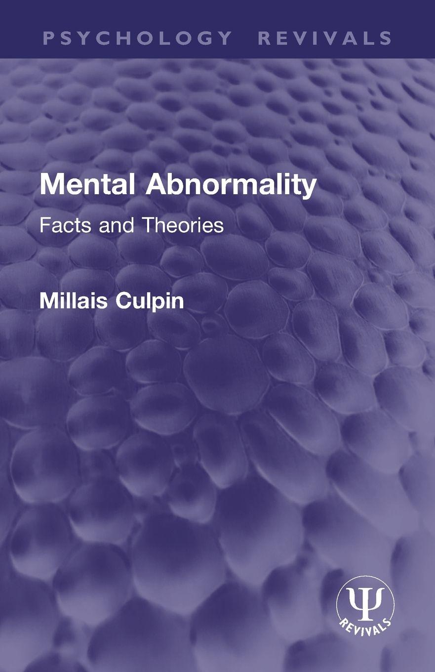 Kniha Mental Abnormality Millais Culpin