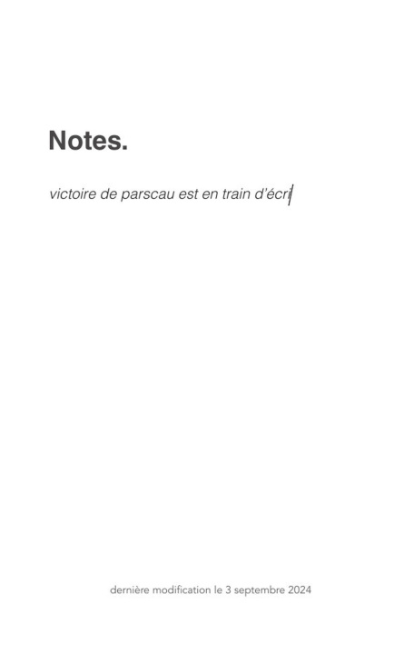 Kniha Notes Victoire de Parscau