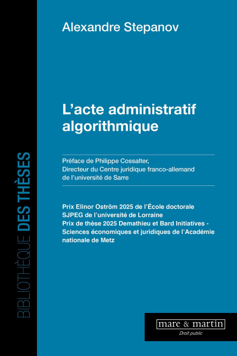 Kniha L'acte administratif algorithmique Stepanov