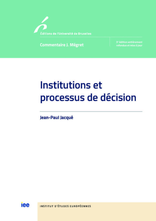 Книга Institutions et processus de décision Jacqué