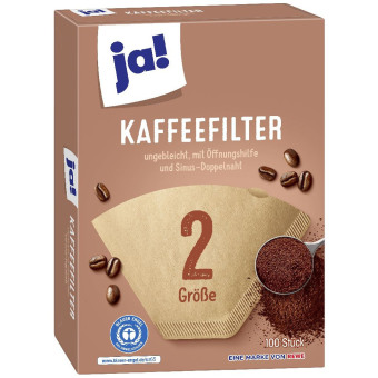 Hra/Hračka Ja! kaffeefilter 2, 100er Pack 