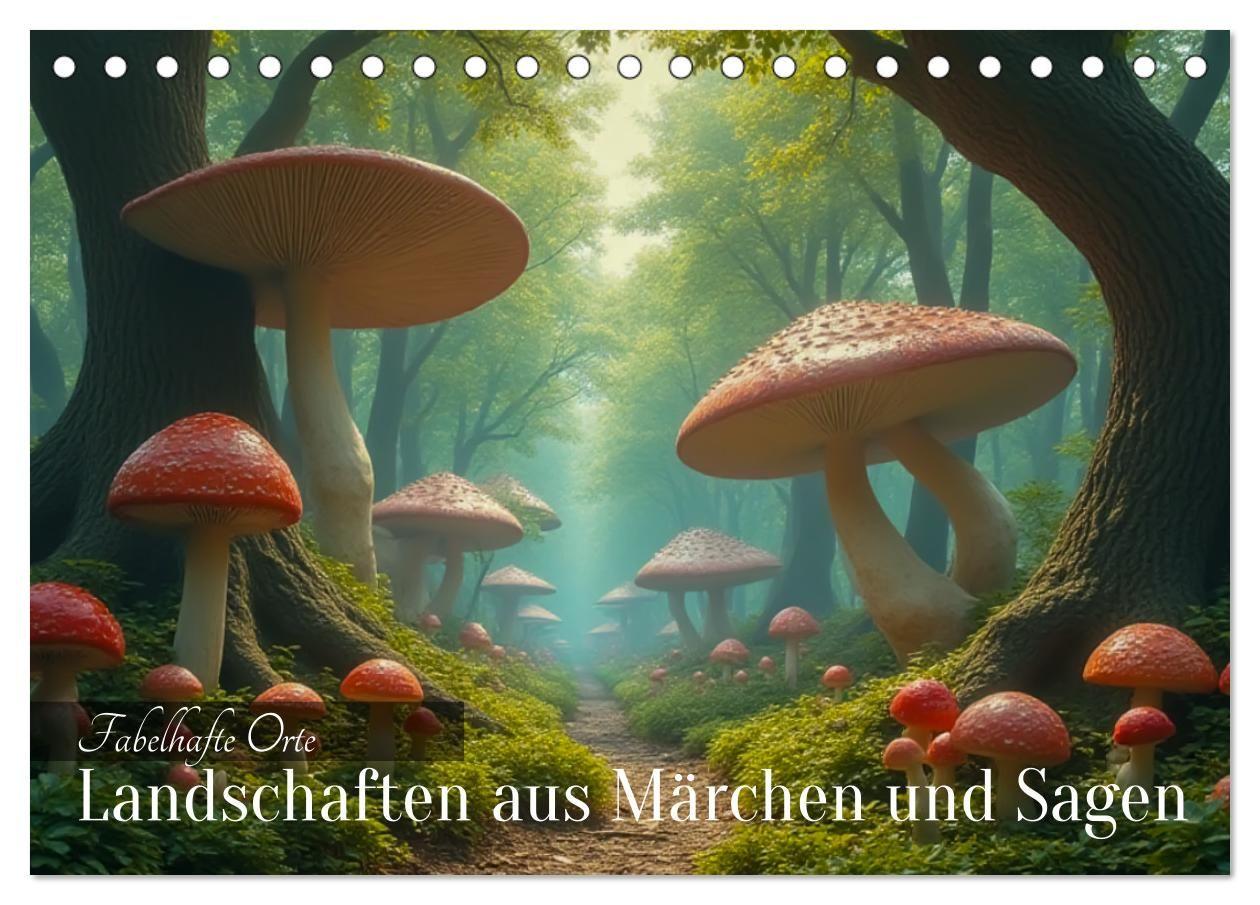 Kalendár/Diár Fabelhafte Orte - Landschaften aus Märchen und Sagen (Tischkalender 2026 DIN A5 quer), CALVENDO Monatskalender Calvendo