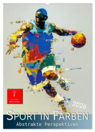 Kalendár/Diár Sport in Farben (Wandkalender 2026 DIN A2 hoch), CALVENDO Monatskalender Calvendo