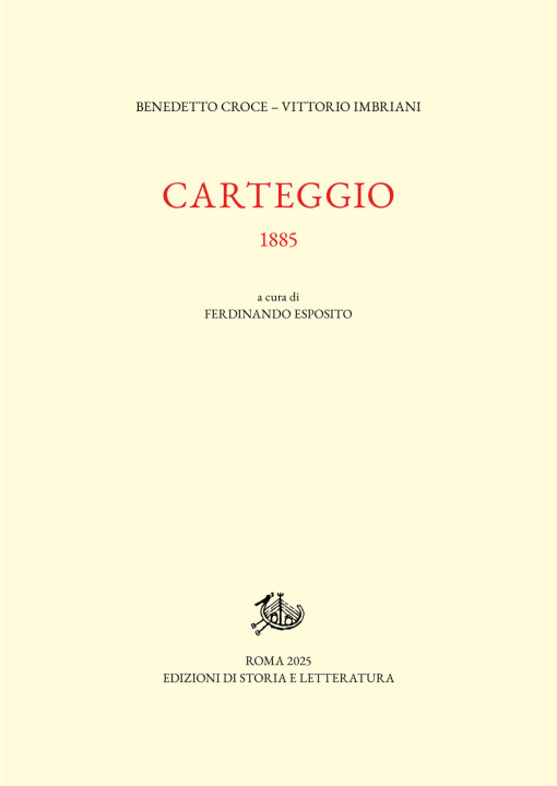 Kniha Carteggio. 1885 Benedetto Croce