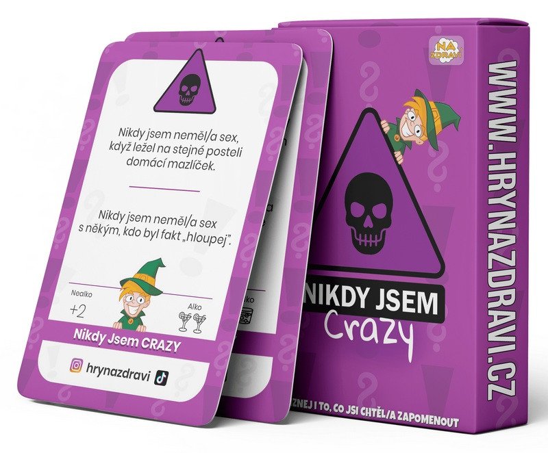 Hra/Hračka Nikdy Jsem CRAZY - Karetní párty hra 