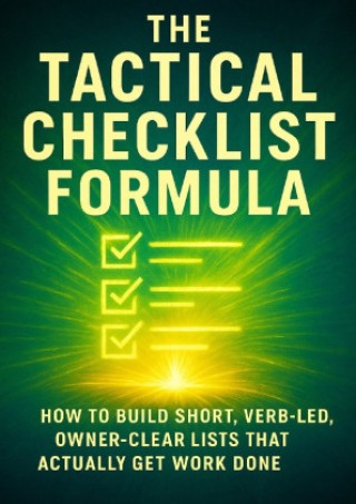 Boek The Tactical Checklist Formula Thalia Brookstone