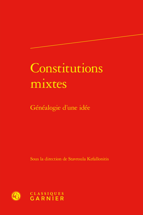 Kniha Constitutions mixtes - généalogie d'une idée 
