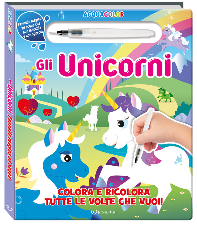 Libro unicorni. Acquacolor 