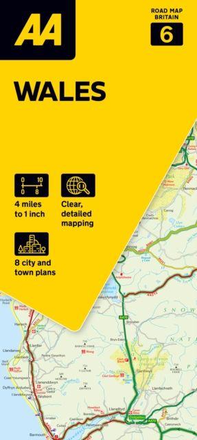 Tlačovina AA Road Map Wales 