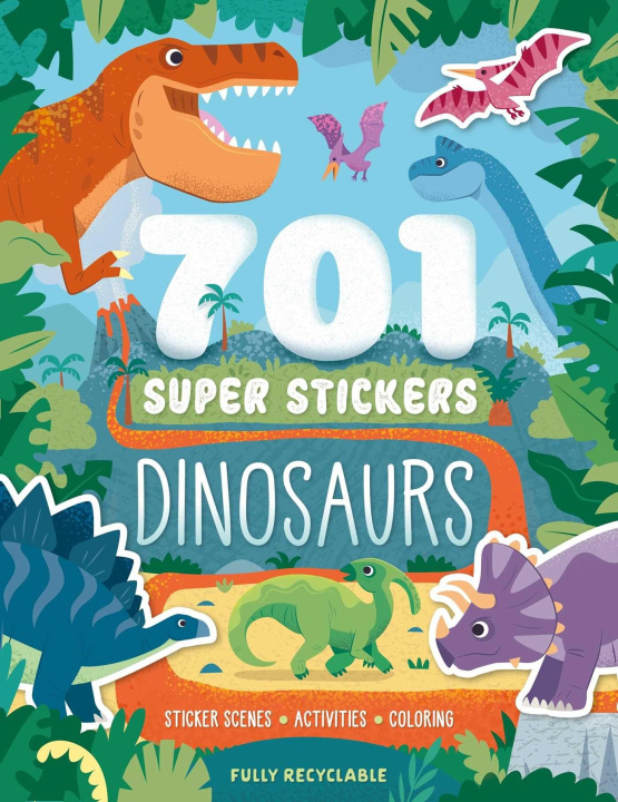 Livro 701 Super Stickers Dinosaurs Dgph Studio