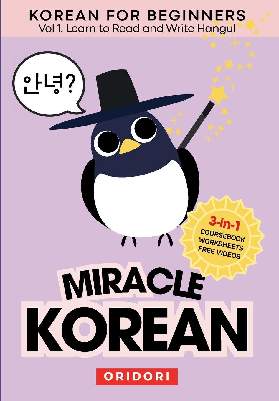 Carte Miracle Korean 1. Learn to Read and Write Hangul for Beginners Oridori Seoul Lab