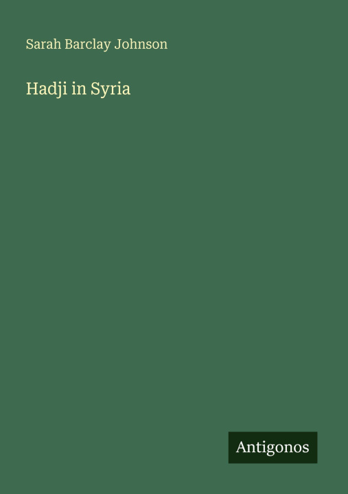Knjiga Hadji in Syria 