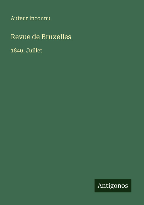 Книга Revue de Bruxelles Auteur inconnu