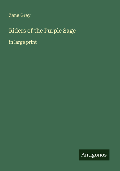 Boek Riders of the Purple Sage 