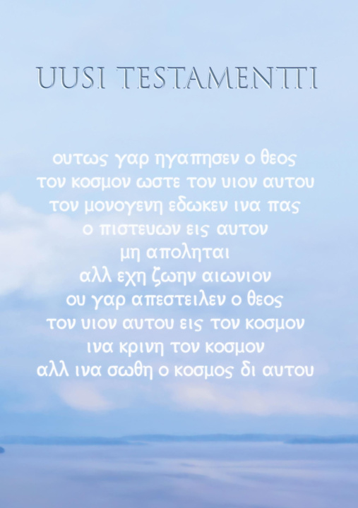 Kniha Uusi testamentti 