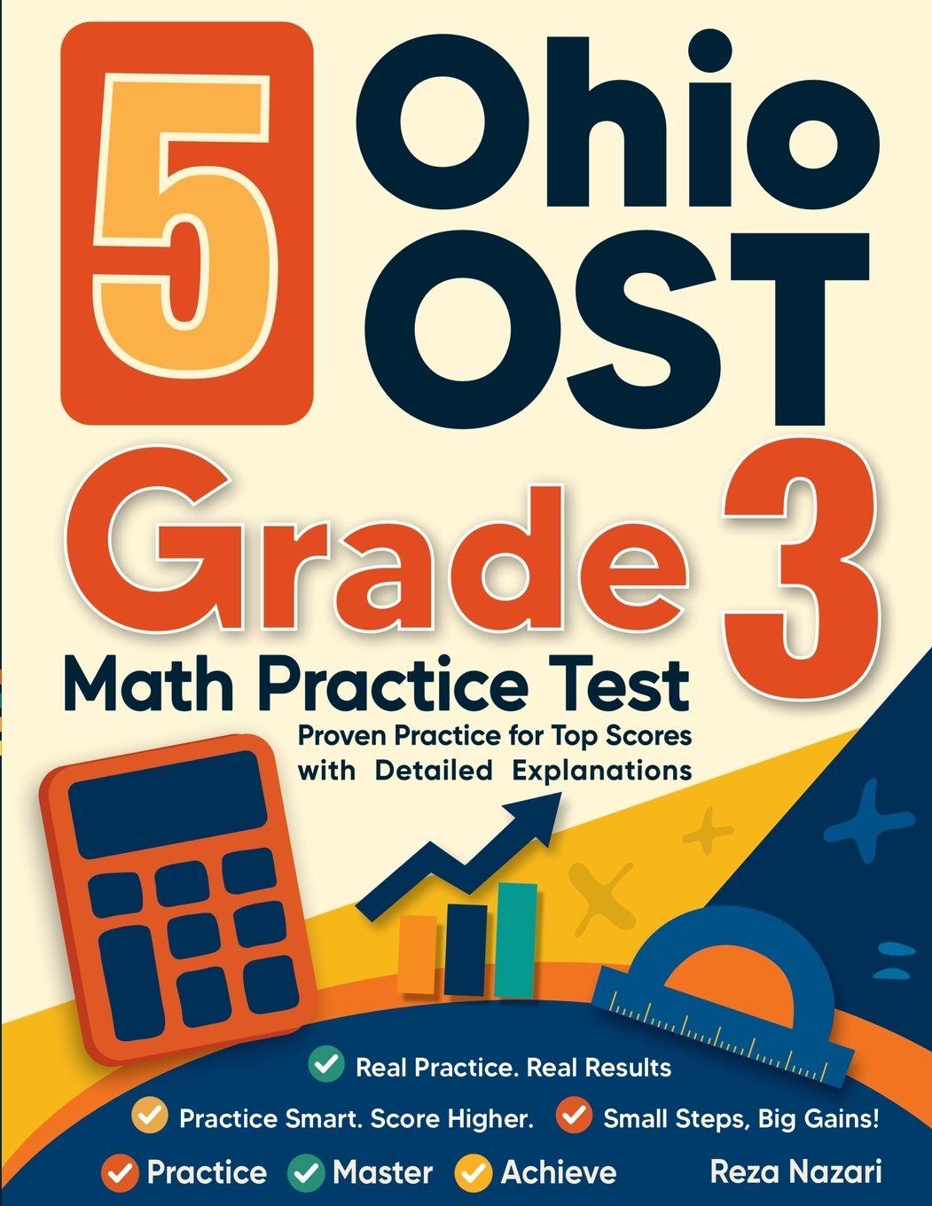 Kniha 5 Ohio OST Grade 3 Math Practice Tests Nazari