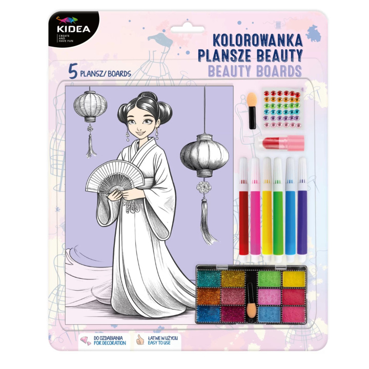 Livro Kolorowanka plansze beauty Kidea 