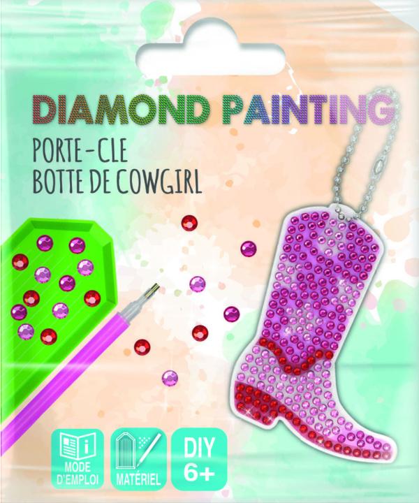 Kniha PORTE-CLE BOTTE DE COWGIRL DIAMOND PAINTING 