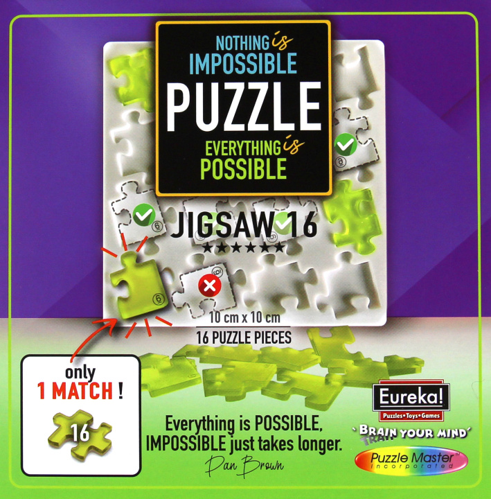Kniha Puzzle Łamigłówka Impossible 16 elementów poziom 6/6 