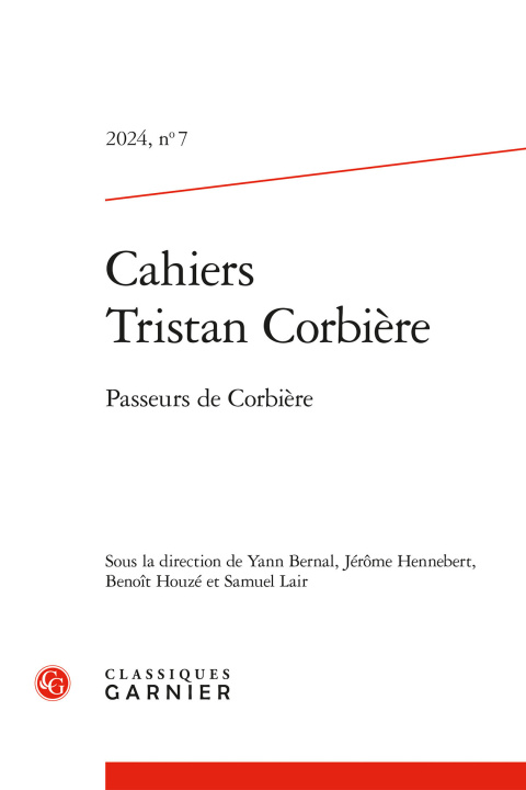 Kniha Cahiers tristan corbière 2024, n  7 - passeurs de corbière 