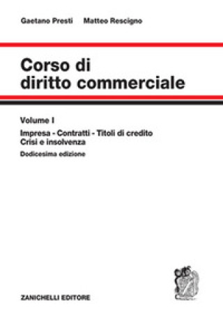 Knjiga Corso di diritto commerciale Gaetano Presti