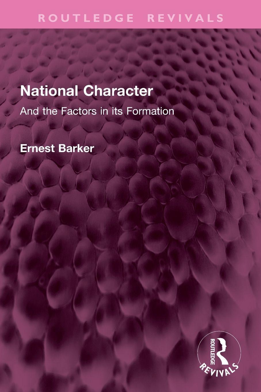 Carte National Character Ernest Barker
