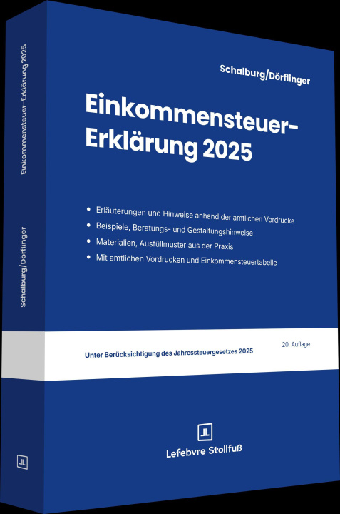 Książka Einkommensteuer-Erklärung 2025 Nina Dörflinger
