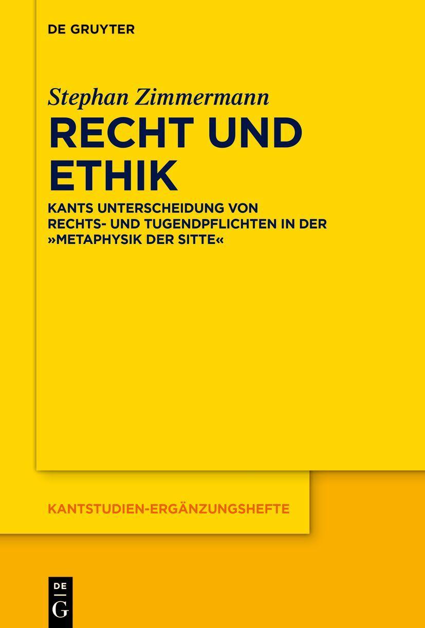 Knjiga Recht und Ethik Stephan Zimmermann