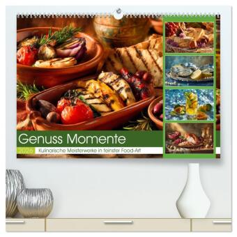 Kalendár/Diár Genuss Momente (hochwertiger Premium Wandkalender 2026 DIN A2 quer), Kunstdruck in Hochglanz Calvendo