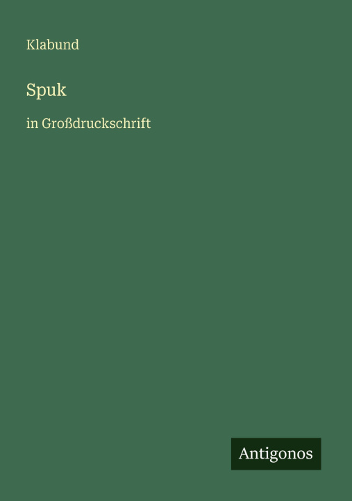 Kniha Spuk Klabund