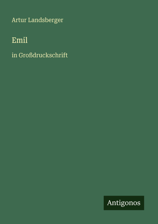 Kniha Emil Artur Landsberger