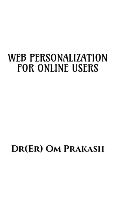 Kniha Web Personalization for Online Users Om Prakash