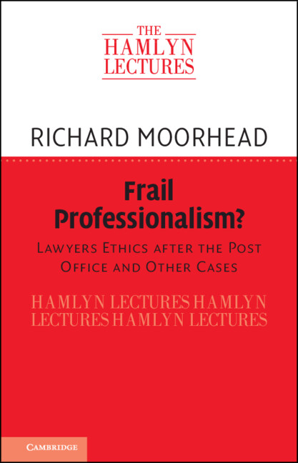 Knjiga Frail Professionalism? Richard Moorhead