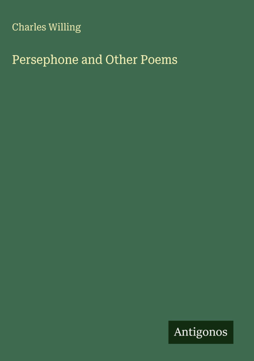 Βιβλίο Persephone and Other Poems 