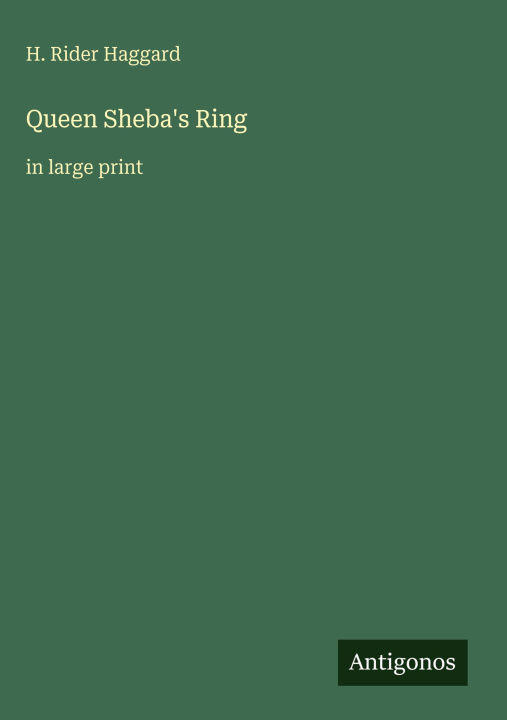 Kniha Queen Sheba's Ring 