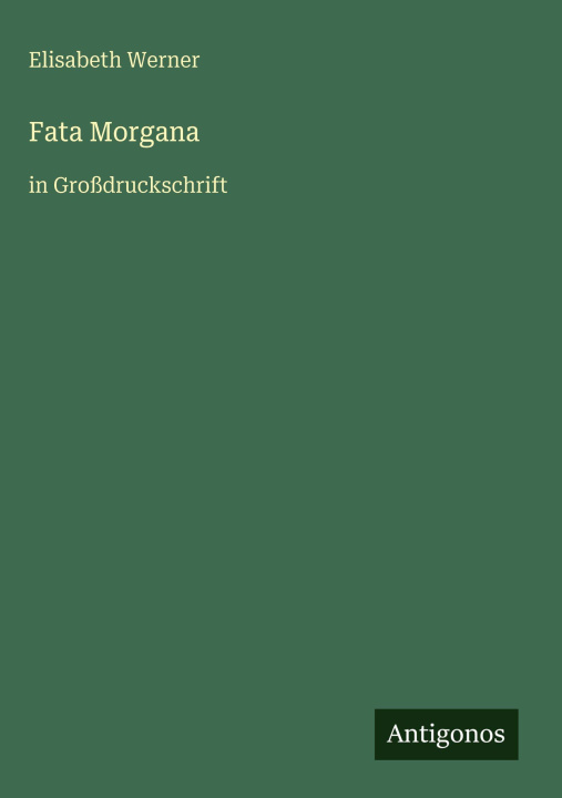 Boek Fata Morgana Elisabeth Werner