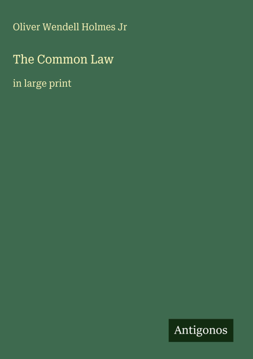 Knjiga The Common Law 