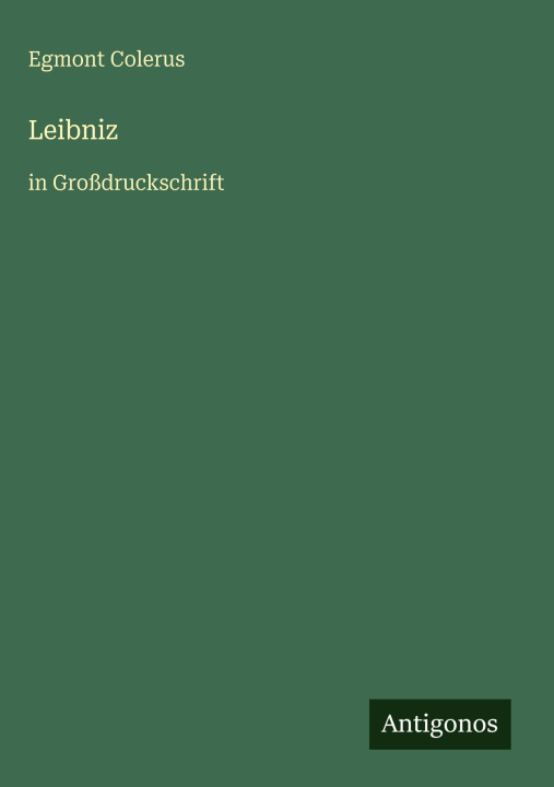 Kniha Leibniz Egmont Colerus