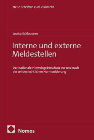 Livro Interne und externe Meldestellen Louisa Schloussen