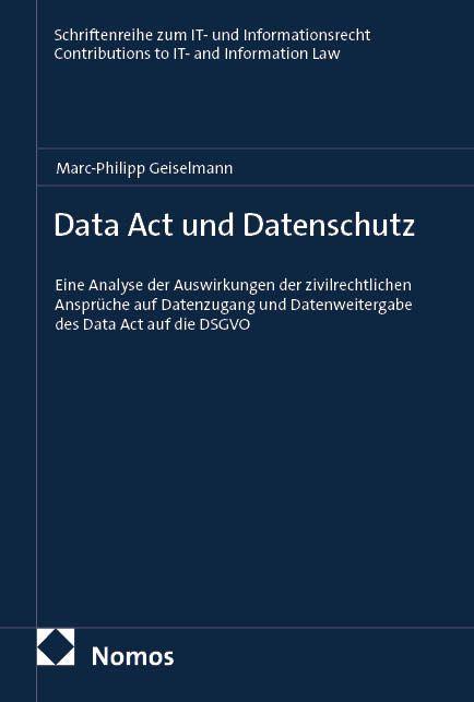 Knjiga Data Act und Datenschutz Marc-Philipp Geiselmann