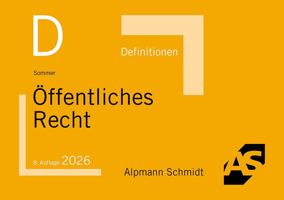 Kniha Definitionen Öffentliches Recht Christian Sommer