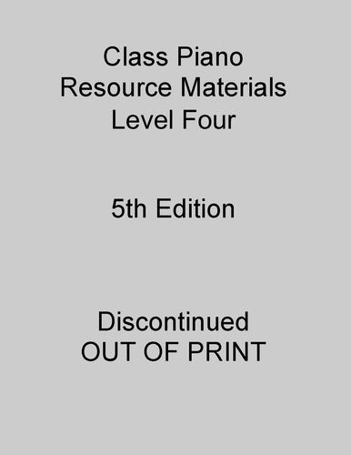 Kniha CLASS PIANO RESOURCE MATERIALS,LEVEL 4 LANDES