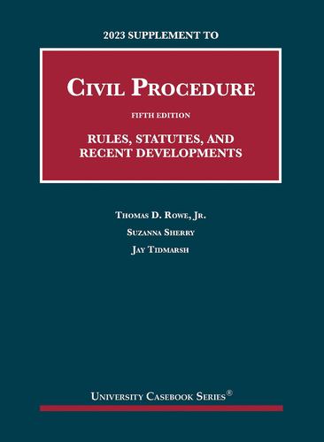 Knjiga CIVIL PROCEDURES-2023 SUPPLEMENT ROWE
