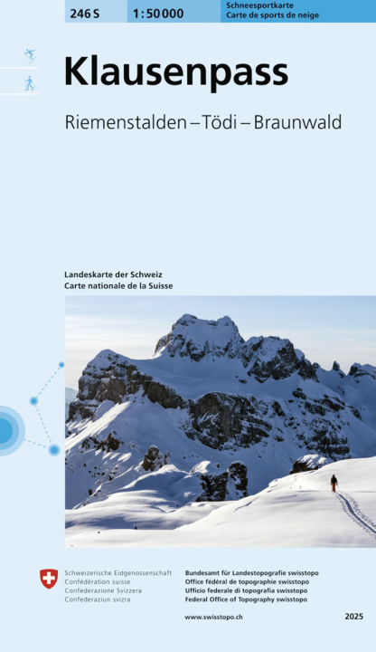 Tiskovina KLAUSENPASS SKI PAPIER IMPERMEABLE Bundesamt für Landestopografie swisstopo