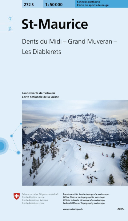 Tlačovina ST MAURICE SKI Bundesamt für Landestopografie swisstopo
