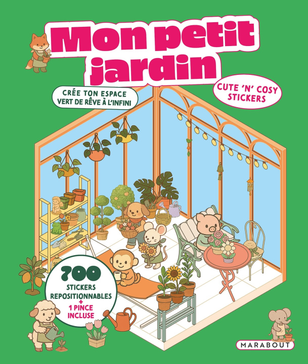 Kniha Mon petit jardin - Cute 'n' cosy stickers 