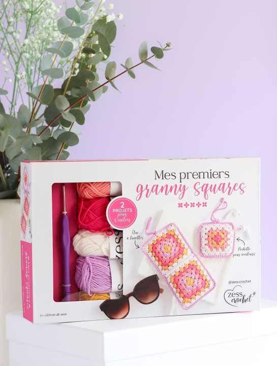 Kniha Coffret Mes premiers granny square Zess Crochet