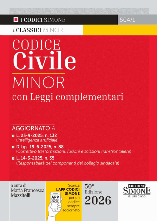 Kniha Codice civile. Ediz. minor 