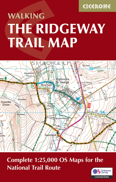 Kniha Ridgeway Trail Map Steve Davison
