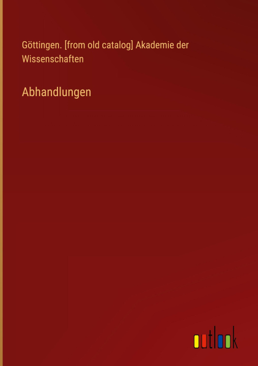 Buch Abhandlungen Akademie der Wissenschaften